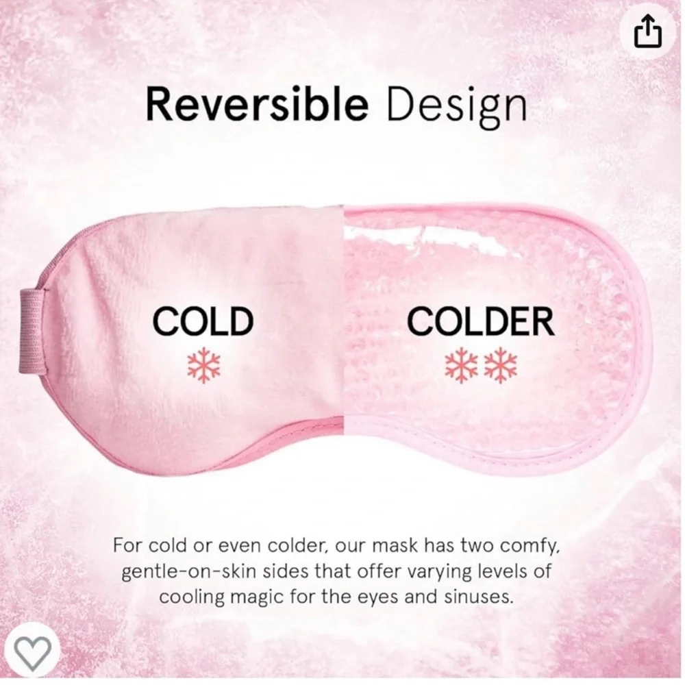 🆕 Grace & Stella Hot + Cool Gel Bead Sleep Mask in Purple Pink - Picture 8 of 11